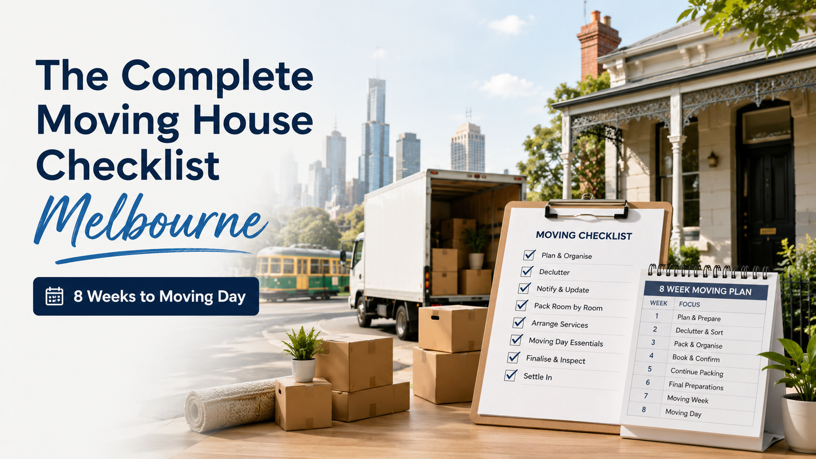 The Complete Moving House Checklist Melbourne: 8 Weeks to Moving Day